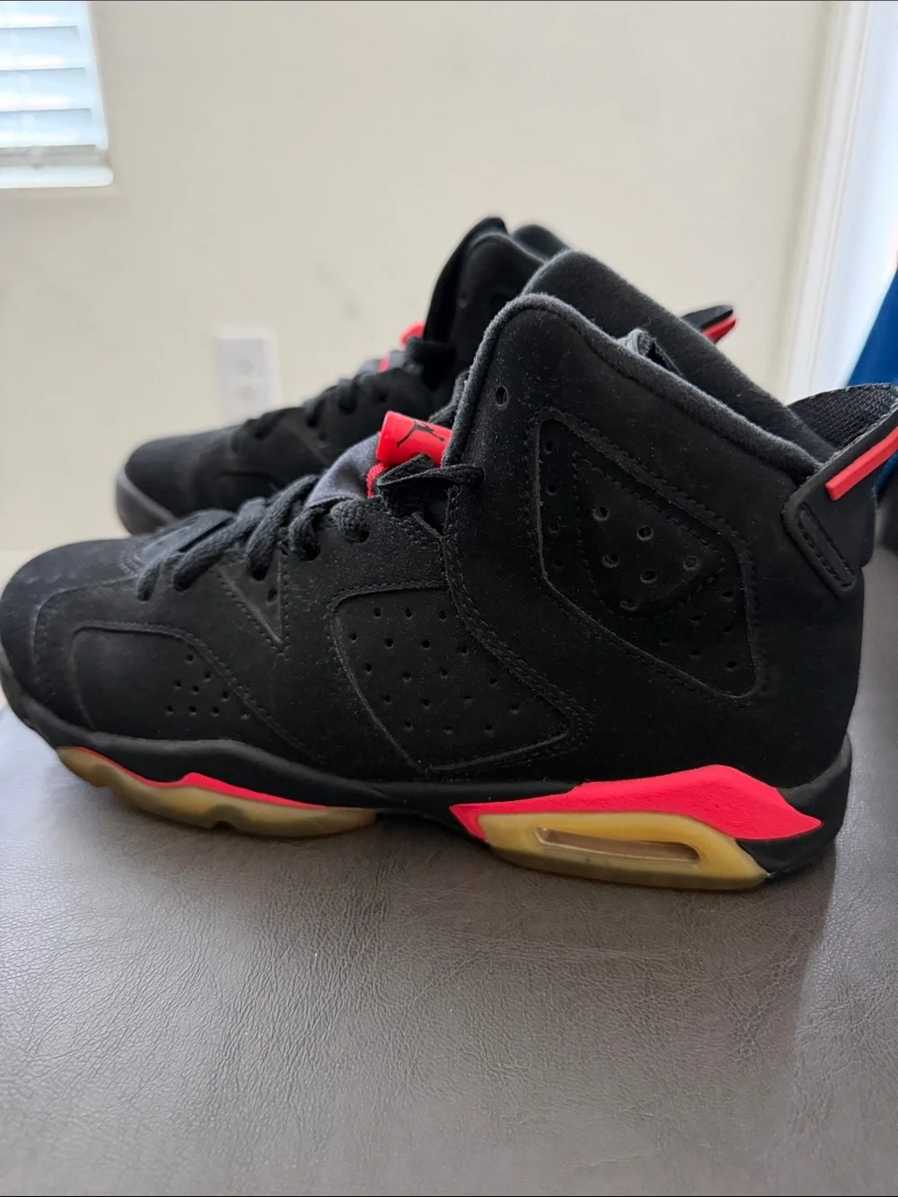 Nike Kids Black and Red High-Top Sneakers